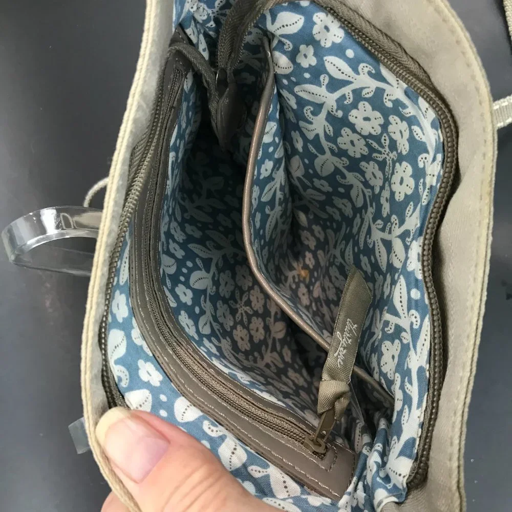 Thirty-one Grey, blue and white crossbody bag
